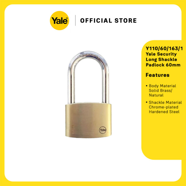 Yale Y B Mm Outdoor Brass Long Shackle Padlock Y B