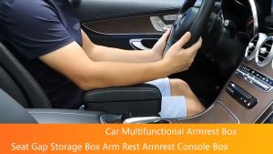 Car Armrest Box Elbow Support Adjustable Car Center Console Arm Rest Box Auto Seat Storage Box