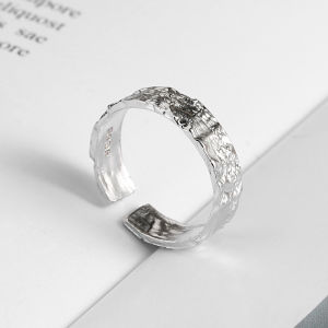 925 Sterling Silve Vintage Ring for Women Girl Texture Zircon Engagement Design Jewelry Gift Dropshipping