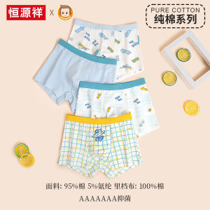 Hengyuanxiang Pure Cotton Boys Underwear Elastic Waist Briefs Summer Thin Angle Pants Childrens Innerwear Comfortable Soft Cotton