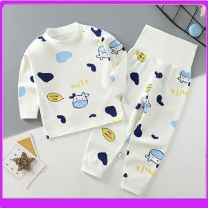 Pure Cotton Autumn Clothes Set High Waist Long Sleeve Separate Baby Sleepwear for Boys And Girls Comfortable Home Innerwear
