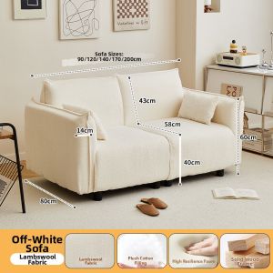 BOJIAJIAJU | Minimalist Plush Velvet Sofa for Living Room Small Apartments