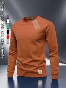 WEIQIYUE | Long Sleeve Pure Cotton T-Shirt Base Layer  Sweater Design Plain Versatile