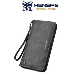 MENSPE Mens Long Wallet Soft PU Long Wallet Multi-Functional Wallet Large Capacity Purse Multi-Card Position ID Credit Cards Holders Coin Pouch PU Leather Coin Bag Business Wallets