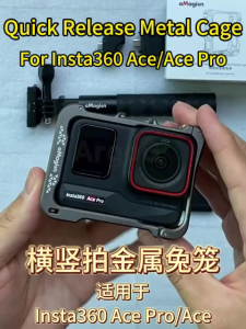 ⚡【Bulacan Stock】aMagisn Metal Frame Cage for Insta360 Ace Pro 2/Ace Pro Quick Release version Sport Camera Protection Accessory for Ace Pro 2/Ace Pro Camera accessories