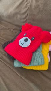 Topi Bayi Anak Pompom Bear