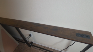 Side Table Slim Narrow Table Narrow Adjustable Height Behind Couch Table with Charging Stations Sofa Side Table Storage Rack for Living Room