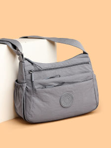 Oxford Cloth Canvas Crossbody Bag Large Capacity Travel Single Shoulder Mom Bag Casual Style Multi-Layer for Middle-Aged Women