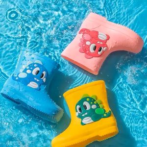 Childrens cartoon rain boots waterproof and non-slip 2-10 years old childrens rain boots dinosaur rain boots
