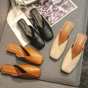 Spring and Summer Square Toe All-Matching Sandals without Heels Grandma Shoes