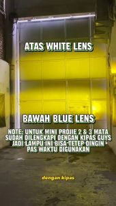 [SIAP KIRIM] LUMINOS LAMPU TEMBAK SOROT SQL 3 MATA Q9 Q9S BLUE LENS 2 WARNA WHITE YELLOW LASER HI LOW UNTUK MOBIL DAN MOTOR MINI PROJECTOR 3 MATA MINI PROJIE