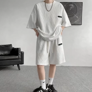 ชุดแขนสั้นผู้ชาย ผ้าคุณภาพสูง ระบายอากาศได้ดี ไม่อับชื้น มีให้เลือก 3 ไซส์ ขอบเอวยางยืด เหมาะสำหรับทุกรูปร่าง