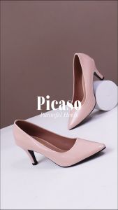 Alivelovearts Picaso Sepatu Sepatu Pantofel Heels 7cm Kerja Kantor Wanita Kekinian