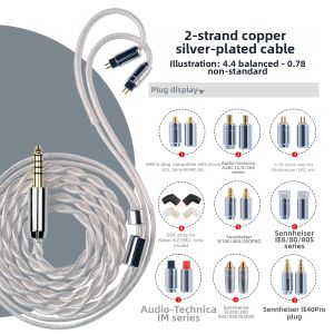 Yongse | Durable Balanced Silver-Plated Upgrade Cable 3mm