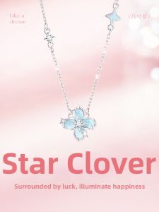 YANGCHUANGSHISHANG | Four Leaf Clover Necklace for Women S925 Silver