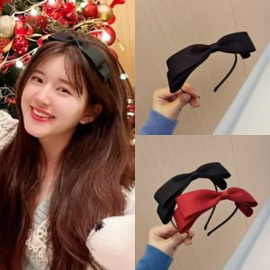 คลิปผมผ้าลายผีเสื้อสีดำ คลิปผมสไตล์เกาหลี คลิปผมแฟชั่น คลิปผมแบบใหม่ 2022 ประดับผมสไตล์วันหยุด