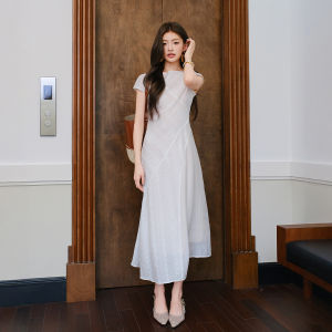Elegant White Lace Dress Sleeveless Cinched