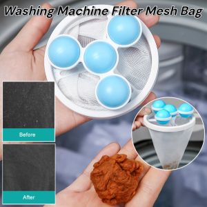 2pcs Clean Spinning Laundry Ball Washing Machine Filter Mesh Bag Washing Machine Hair Removal Catcher Filter Mesh Cleaning Balls