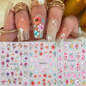 3 Miếng Dán Trang Trí Móng Tay Họa Tiết Hoa Nổi Mùa Xuân Dễ Dán Chất Liệu PET Dùng Cho Trang Điểm Dự Tiệc Làm Quà Tặng