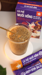 Cà phê Muối Hồng Himalaya hòa tan đậm đà từ Message Coffee đặc sản cafe Huế thơm ngon tiện lợi hộp 10 gói x 18gr