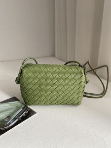 Túi Vuông Nhỏ Bằng Da Mềm Dệt Mini Túi Đeo Chéo Thường Ngày Cho Nữ Túi Đeo Vai Đơn Túi Vuông Mềm Mại Túi Xách Thời Trang