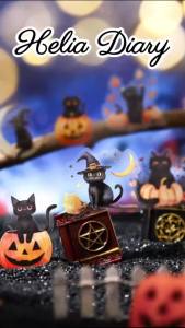 Mr.paper | 2 Gói Mr.Paper PET Chống Nước Miếng Dán Mèo Đen Bí Ngô Halloween Diorama Đề Can Cho Tạp Chí Thêu Sò Tự Làm Ốp Điện Thoại