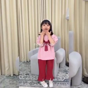 ATASAN ANAK CHLOE PEREMPUAN PITA CRINCLE URAGIRI MURAH