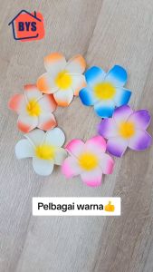 BYS Hawaiian Plumeria Egg Flower Hair Clip Bridal Hairclip Hair pin for Tropical Beach Party Wedding Klip Rambut Bunga