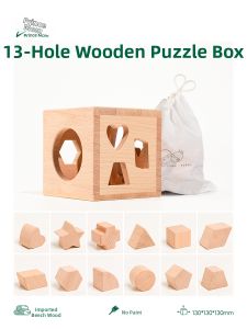 Prince Mom | Shape Matching Educational Montessori Baby Block Toy