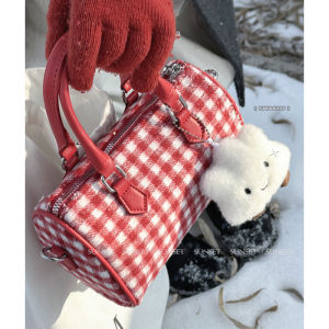 Fancy Niche Style Bag Female 2023 New Arrival Fall and Winter Fashion Woolen Plaid Tote Easiest for Match Casual Messenger Bag