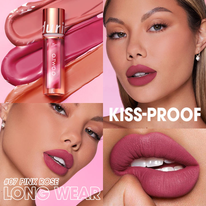 O.TWO.O Lip Tint Matte Lipstick Long Lasting Waterproof 11 Colors Velvet Nude Lip Gloss Non-stick Cup Liquid Lipstick Makeup【NEW Colors】