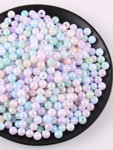 Aurora Gradient Pearl Handmade Beading Materials Fishwoman Bracelet Weaving Acrylic Scatter Beads Fashion Jewelry Accessories