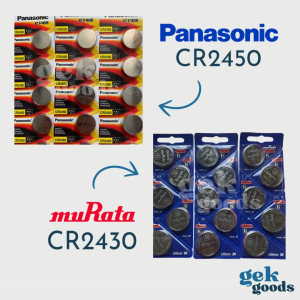 Panasonic CR2450 Lithium Battery Murata CR2430 Nanfu CR2450 CR2430 Generic Battery