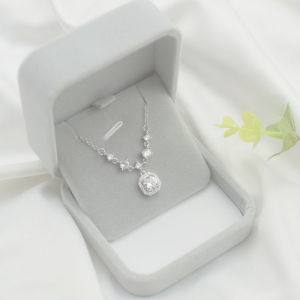 S925 Bạc Nguyên Chất Dây Chuyền Kim Cương Vuông Sang Trọng Dành Cho Nữ Dây Chuyền Xương Đòn Mới 2024 Quà Tặng Sinh Nhật Phụ Kiện Thời Trang