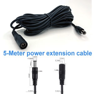 DC 12V Power Adapter Extension Cable 5.5*2.1mm Male Female Power Cord Extend Wire 5M For IP CCTV Camera Wifi Router LED Lamp Cam