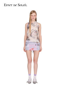 Vintage Satin Low Waist Hip-Hugging Short Skirt