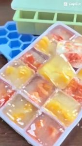 Cetakan Es Batu Silikon / Silicone Ice Cube 15 sekat Pink Biru Hijau