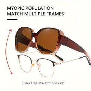 Fit Over Myopia Glasses Cover Sunglasse Outdoor Driving Anti-Glare Polarized Sun Glasses Sports Accessories Cycling Eyeglass