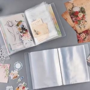 A6 Transparent Sticker Photo - Ideal Storage Bag for Storing Photo Albums/Postcards Sticker Photos and Stamps on 40 Pages