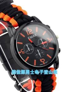 Outdoor Gear Three-Proof GPS Black Technology Wrist Climbing Watch Waterproof with Pointer Nylon Paracord Storage Running