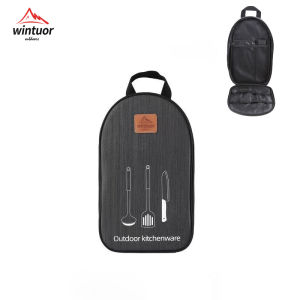 Outdoor Tableware Portable Suit Picnic Knife Picnic Cooker Barbecue Kitchenware Cosmetics Bag Camping Supplies Equipment