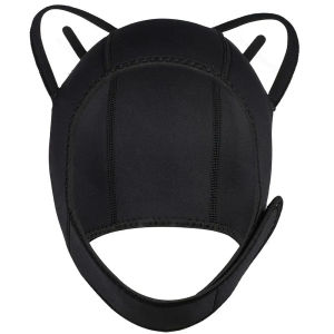 Wetsuit Hood Cat Ears Neoprene Diving Hood Waterproof Swimming Caps Dive Hood Headgear With Chin Strap Elastic Thicken Hat Gear