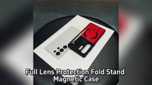 Full Lens Protection Fold Stand Magnetic Case For Samsung Galaxy S26 Ultra S25 S24 S23 Ultra A36 A56 A37 A17 For Magsafe Cover