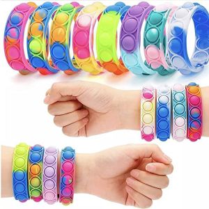 Silicone Pop It Fidget Bubble Bracelet Push Bubbles Stress Relieve Fidget Toy Relieve Fatigue Depression Relax Pop Gift For Kids