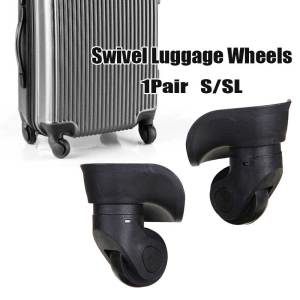 2pcs Swivel Suitcase Luggage Wheels Replacement Silent Single Row Casters Replacement