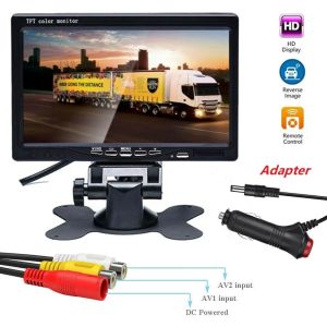 7" Parking Rear View Monitor Mirror Screen For Truck Car Backup Parking Camera