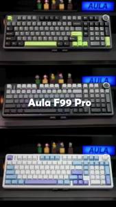 AULA | AULA F99PRO 99 Key Three Mode Wireless Hot Swappable Gasket Custom Mechanical Keyboard Media Knob RGB Gaming Office Keyboard