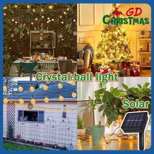 GD Christmas Crystal Ball String Light 30/50 LED Christmas Garden Plug-in Power LED Waterproof String Light