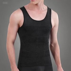 Men Slimming Body Shapewear Corset Vest O-Neck Sleeveless Compression Abdomen Tummy Belly Control Slim Tops Waist Cincher Underwear Sports Vest