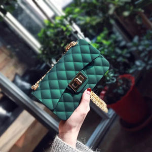 Fashionable Mini Jelly Crossbody Bag Womens Summer New Style Single Shoulder Satchel Bag Popular Chain Lock Buckle Soft PVC